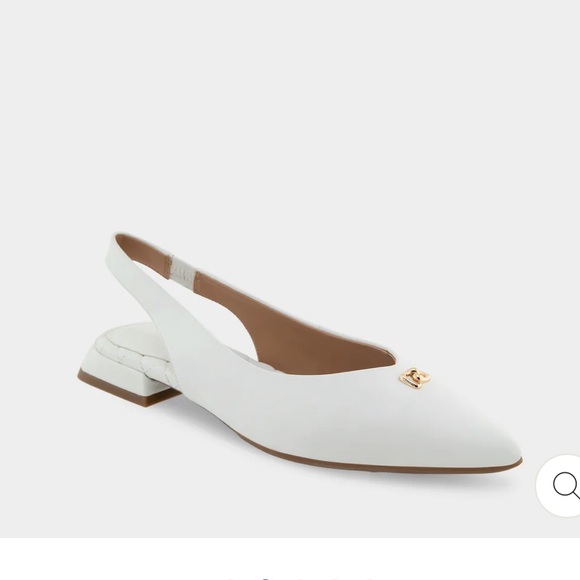 AEROSOLES Shoes - Aerosoles Nayana White Leather Slingback Flats